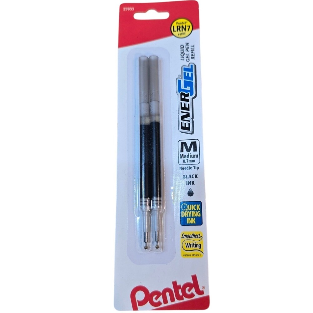 Pentel‎ LRN7 refill Energel Liquid Gel Pen Refill 0.7mm Medium Black Ink Needle